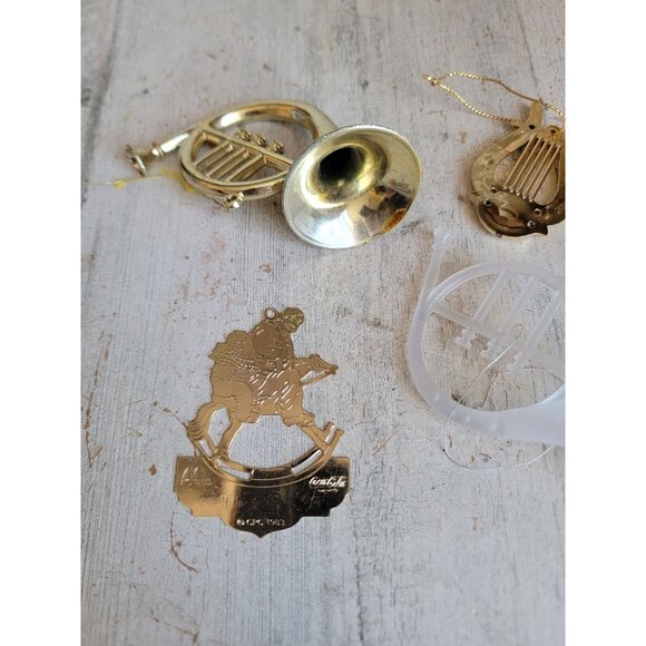 Unique Santa horn variety harp ornament Xmas set angelic - Picture 9 of 10